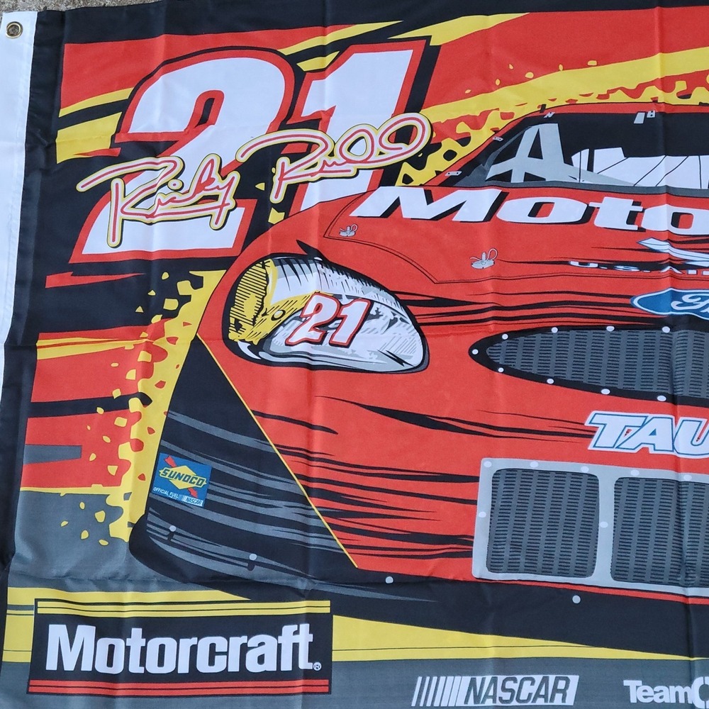 NEW Ricky Rudd #21 Nascar 3X5 ft Large Flag Motorcraft Racing Team Caliber Ford - Picture 2 of 13